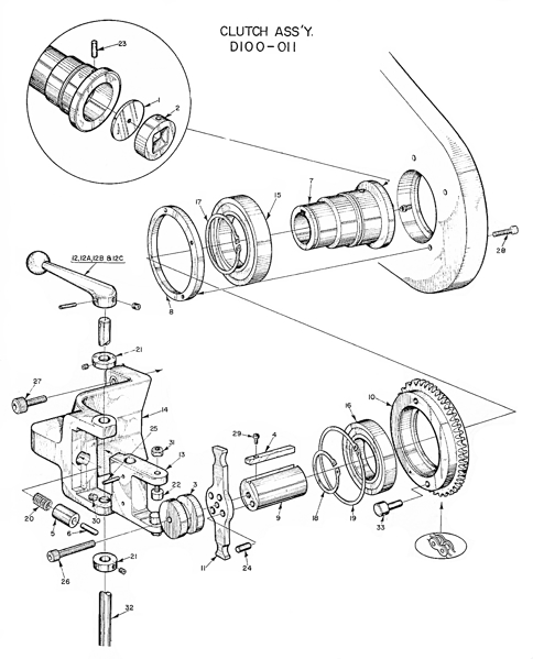 Picture of WINDERS PLATE WC-7 CLUTCH ASSY USED ON 123, 124, 126